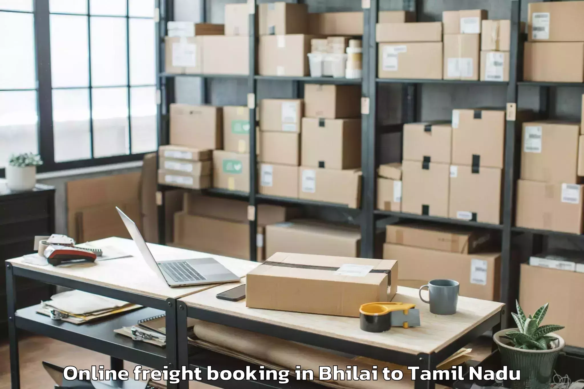 Book Bhilai to Kulithalai Online Freight Booking